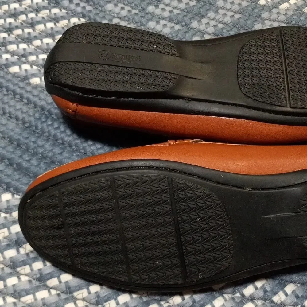 Stacy Adams CYGNET MOC TOE BIT Tan leather mens 10 dress shoe loafer hand stitch - Picture 12 of 16